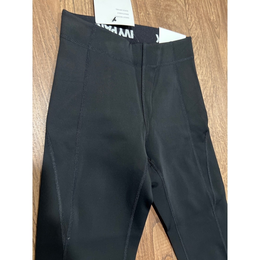 NEW Adidas IVY PARK Womens XS Solid Black MidRise Sculptured 3/4 Length Legging - Picture 4 of 6